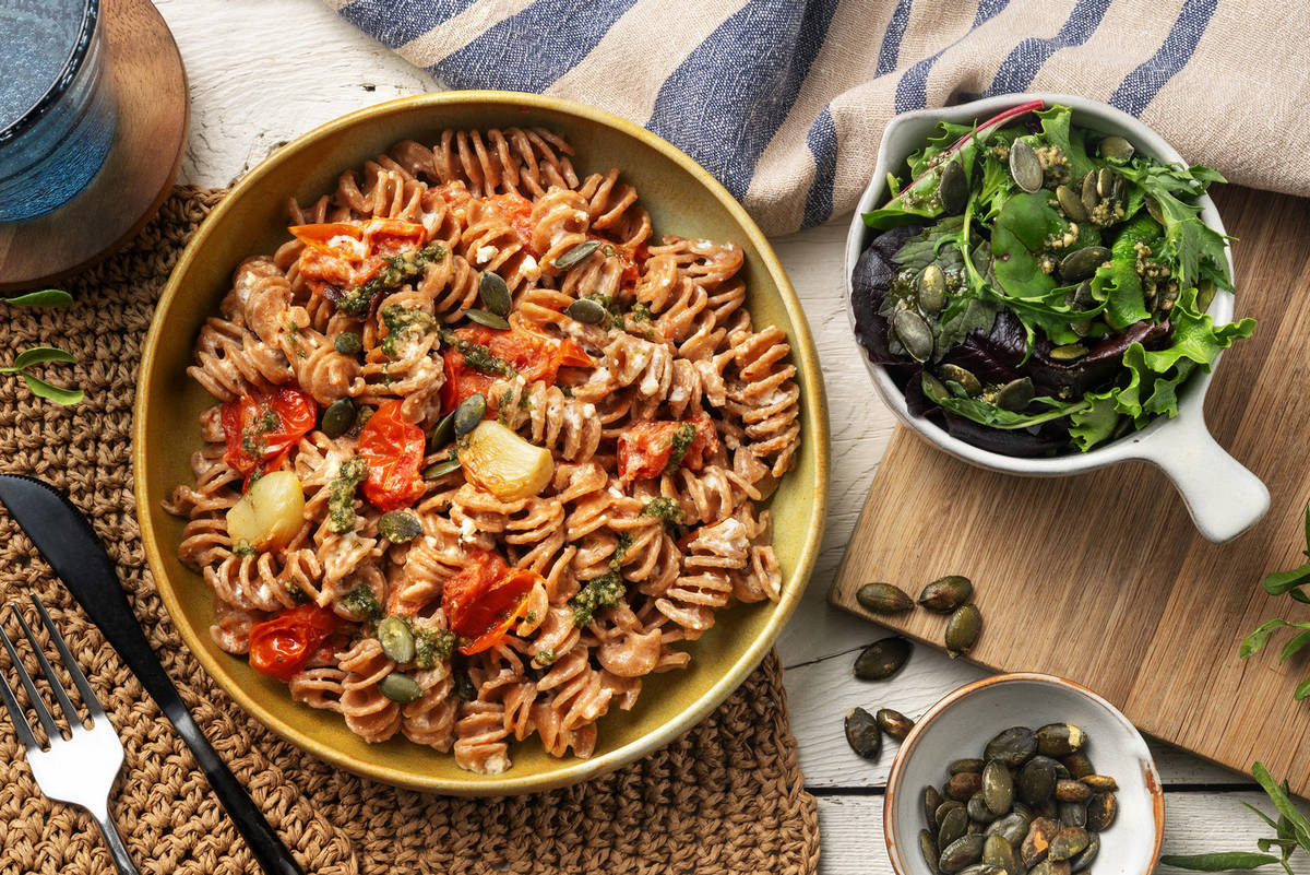Baked Feta and Baby Plum Tomato Fusilli
