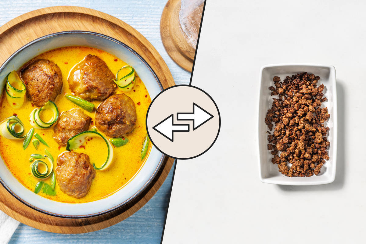 Yellow Thai Inspired Beef Meatball Laksa