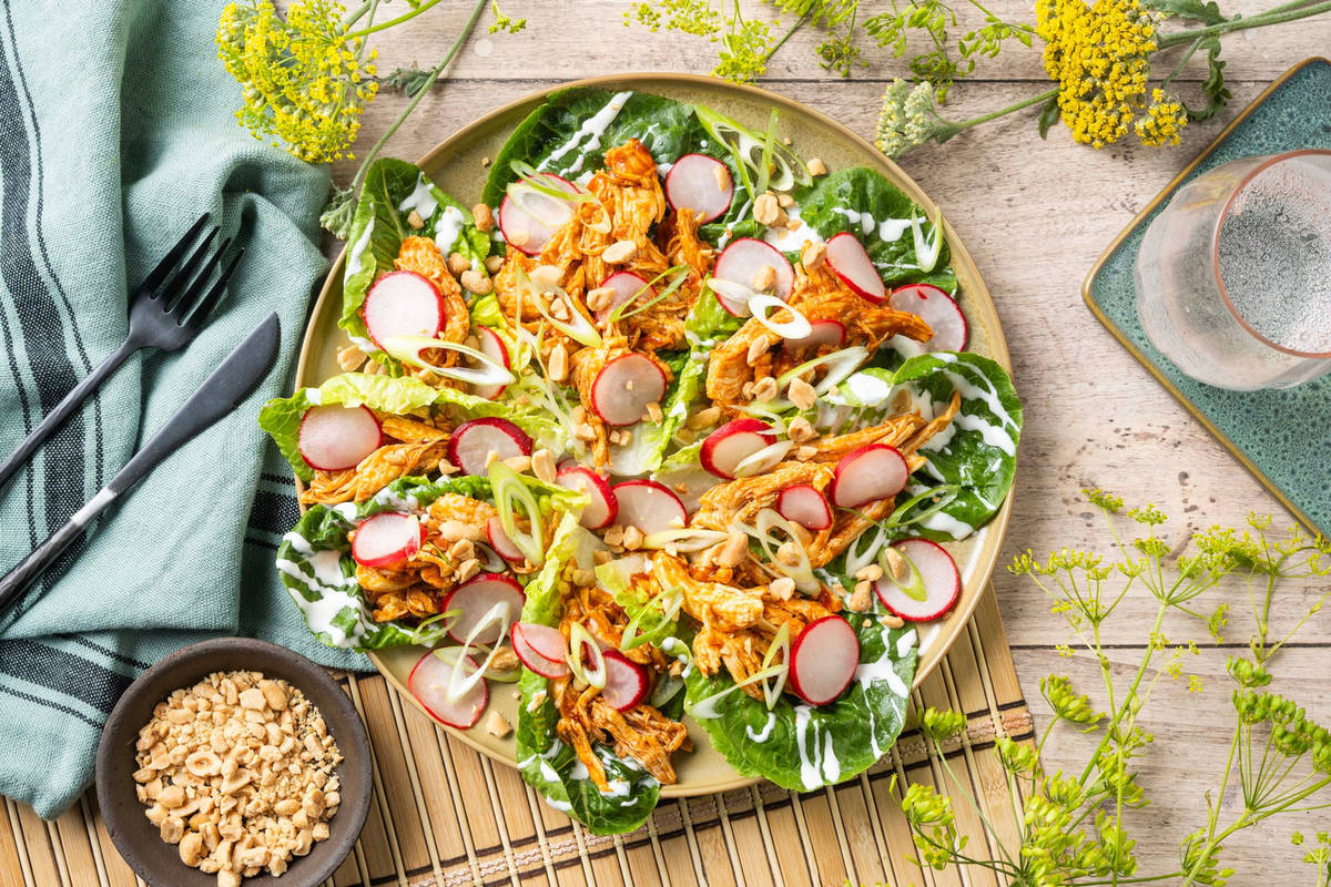 Gochujang Pulled Chicken Lettuce Cups 