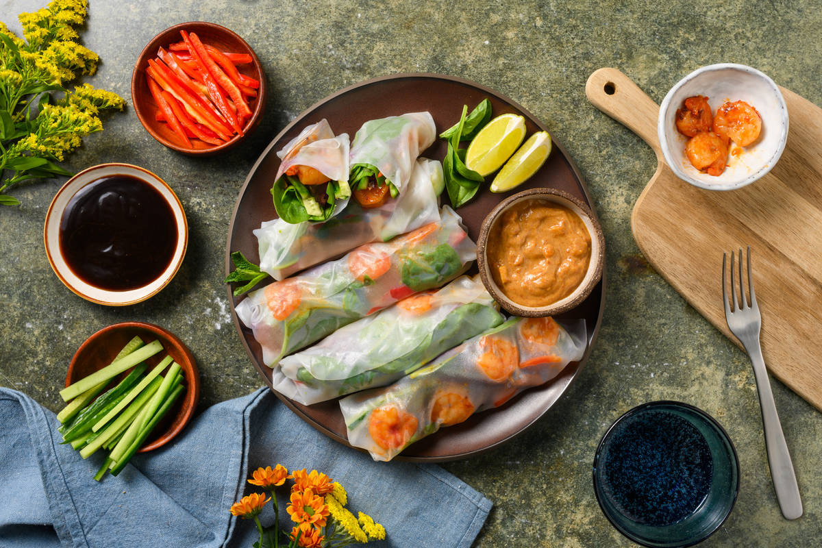 Vietnamese springrolls met garnalen