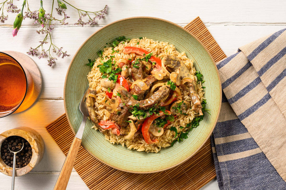 stroganoff met rijst