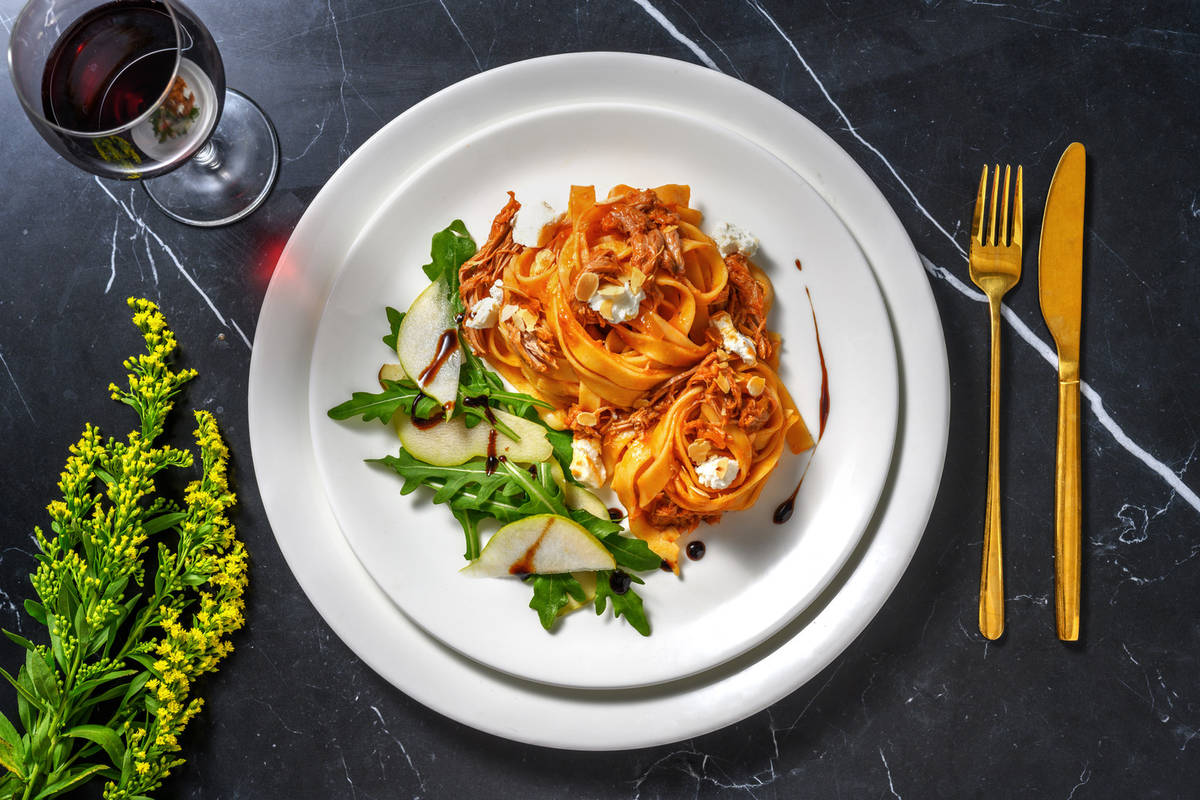 Slow-Cooked Lamb Ragu & Fettuccine