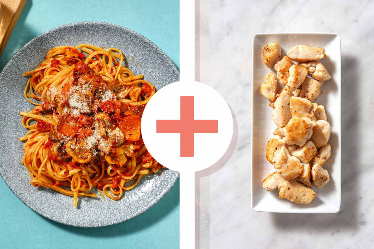 Chicken Breast and Chorizo Tomato Linguine