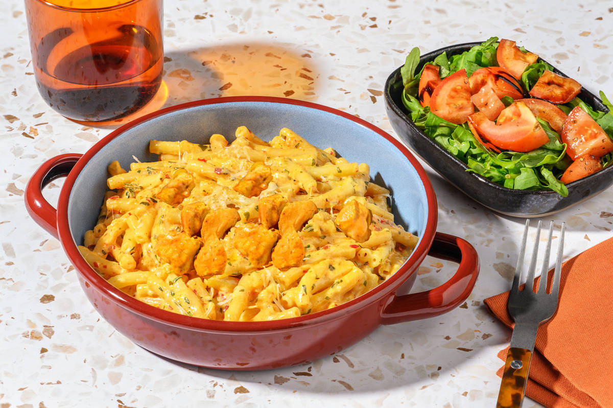 Simple Stovetop Chicken and Veggie 'Nduja Mac & Cheese