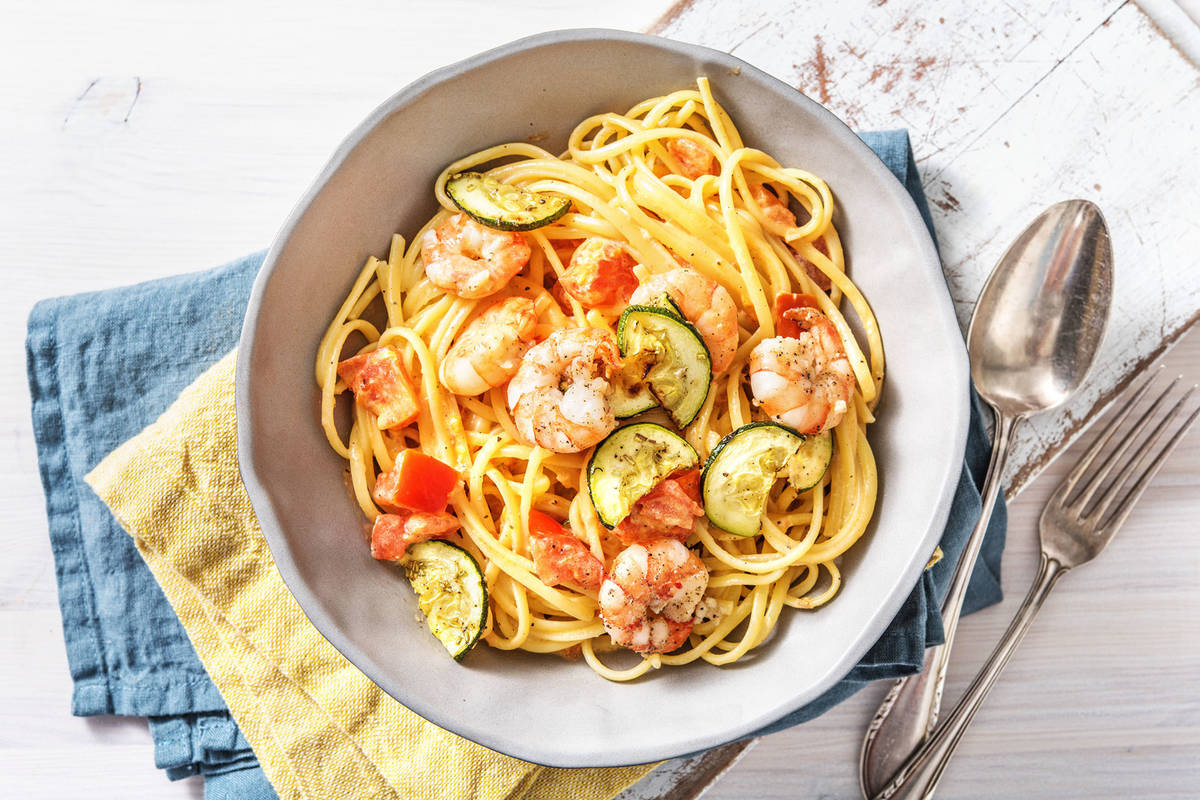 Double protein -Linguine et double portion de crevettes