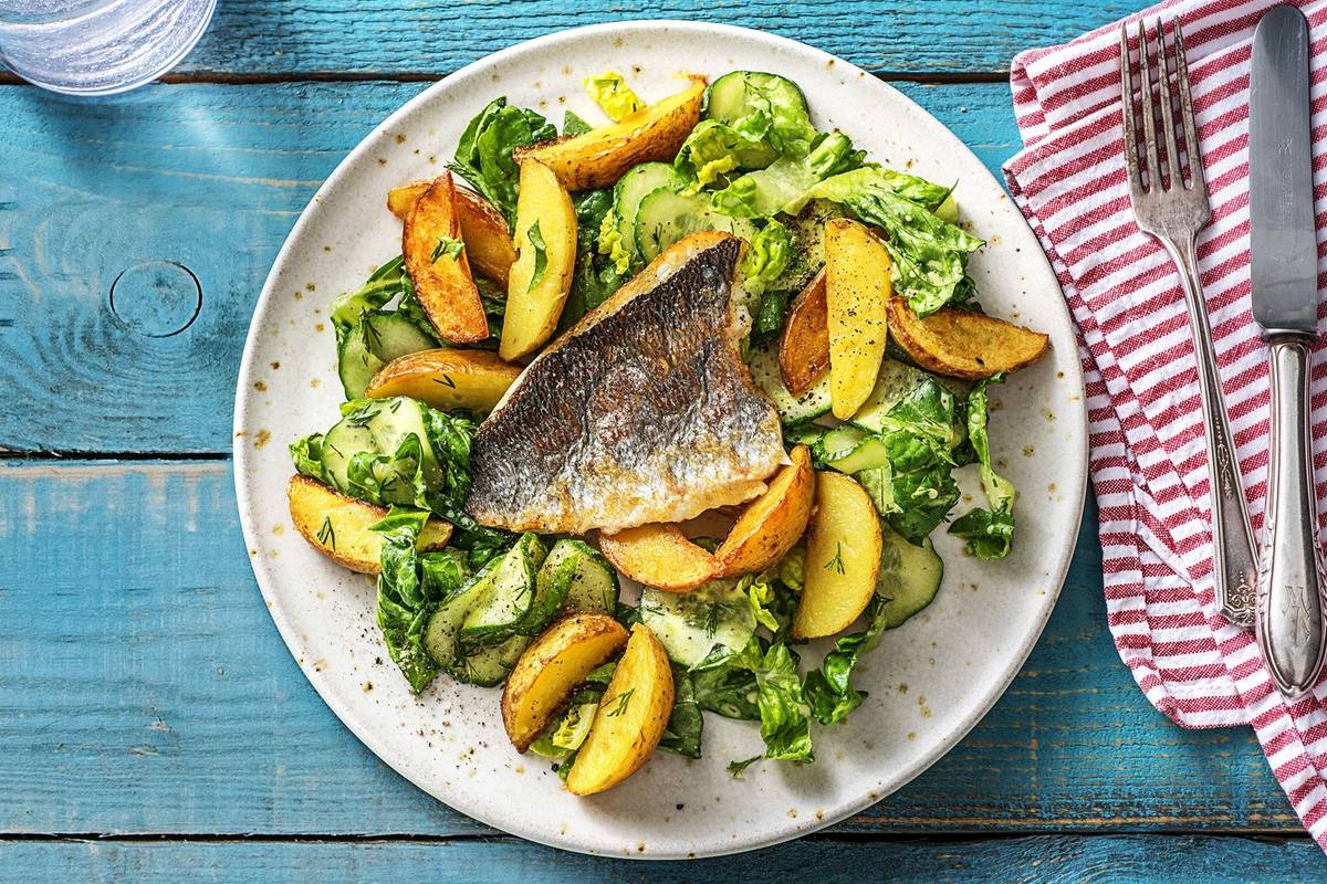 Saumon poêlé & salade scandinave