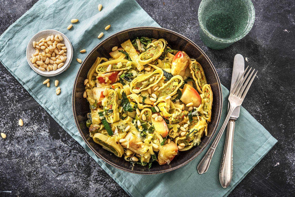 Veggie-Maultaschen-Apfel-Salat