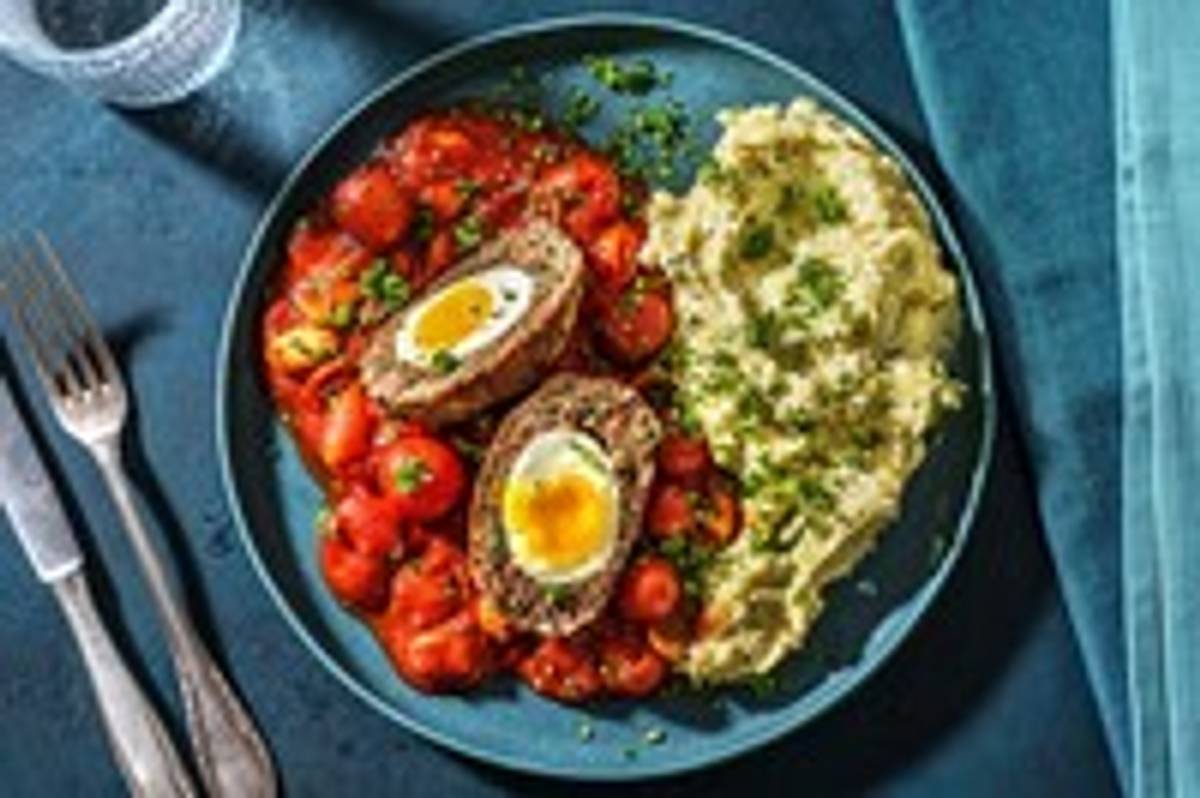 Œufs écossais et sauce tomate 