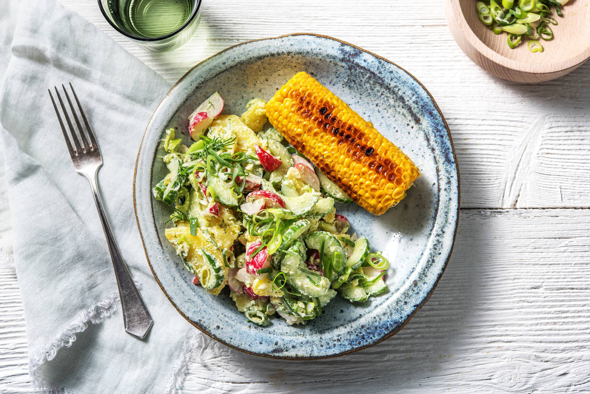 Skandinavischer Kartoffelsalat mit Dill,