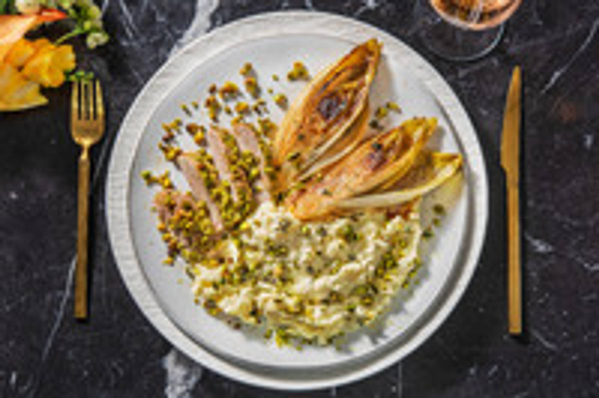 Filet de porc en croûte de pistache au thym