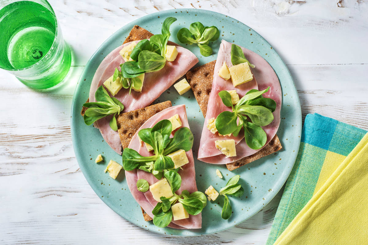 Crackers au jambon fumé