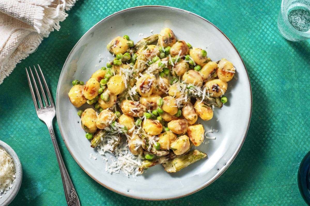 Pea and Asparagus Gnocchi