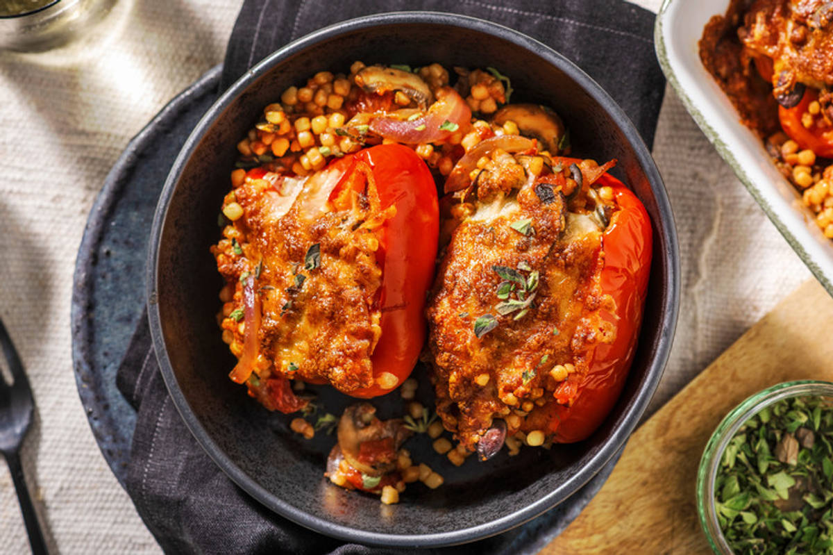 Grönsaksfyllda paprikor