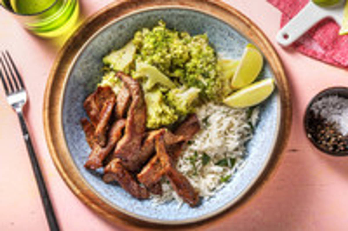 Double protein - Zoete biefstukreepjes met sesam-broccoli
