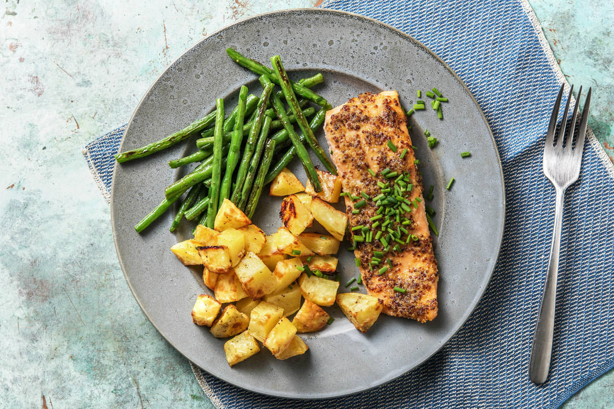 Honey Mustard Baked Salmon
