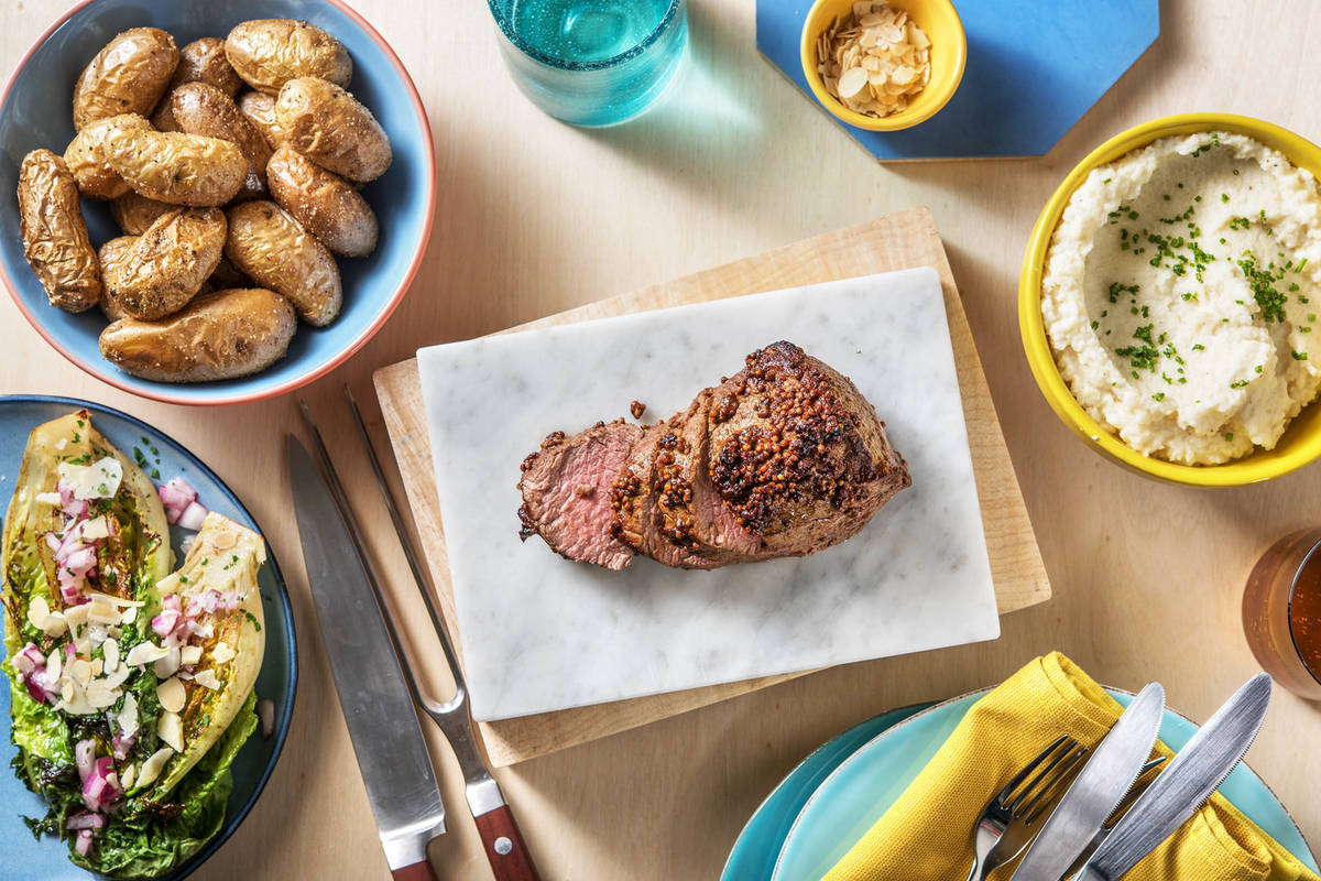 Faux-filet de bœuf & sauce miel-moutarde