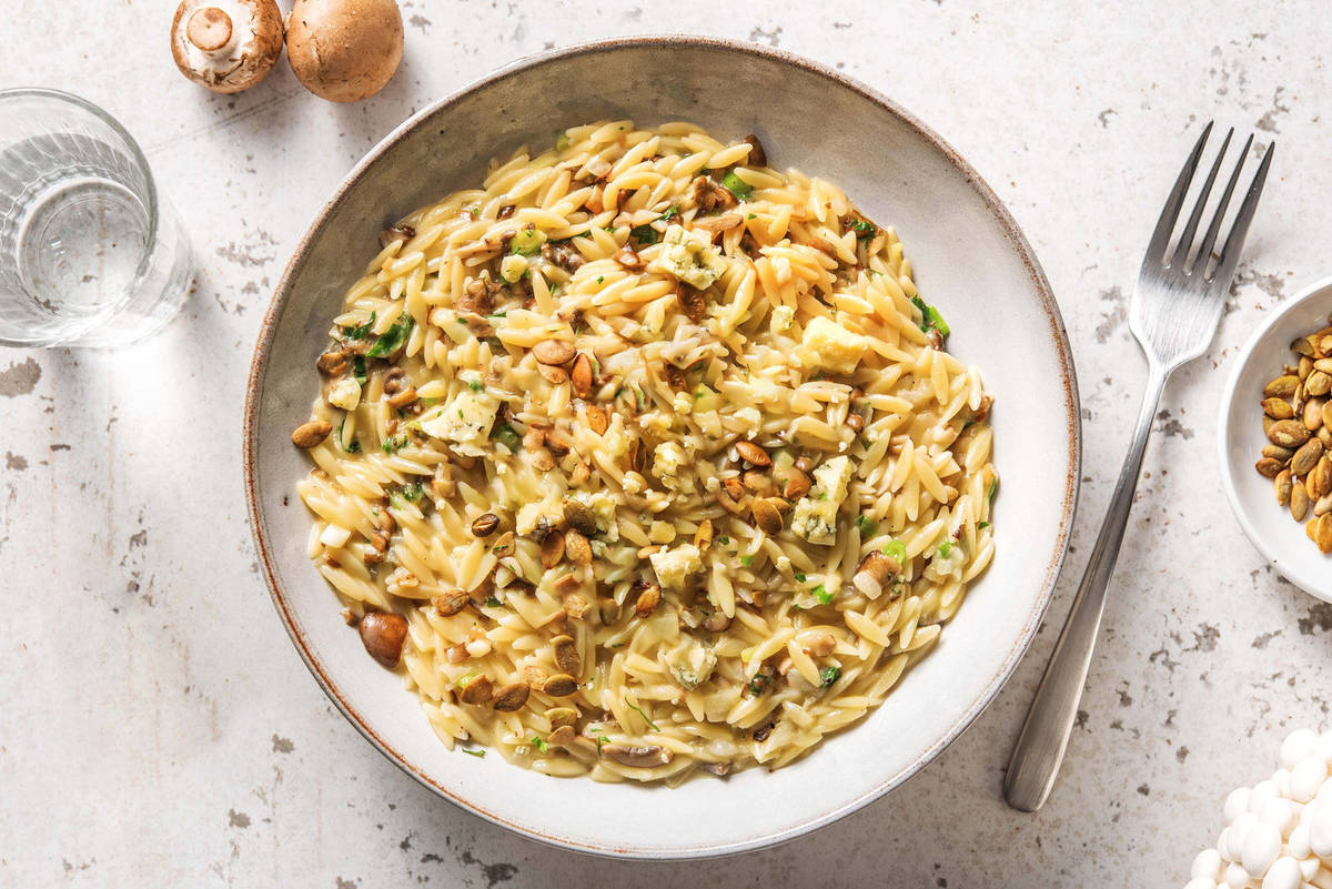 Risotto d'orzo aux champignons