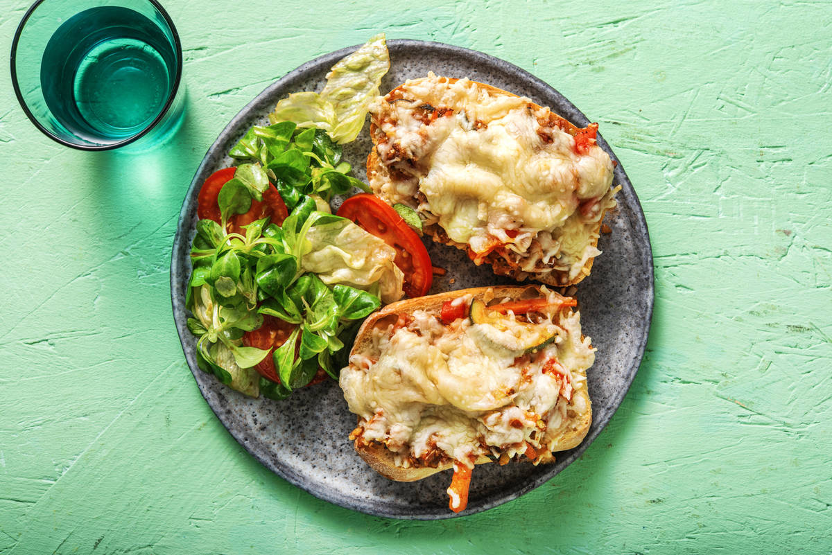 Tartine de bœuf haché & tomme fondue