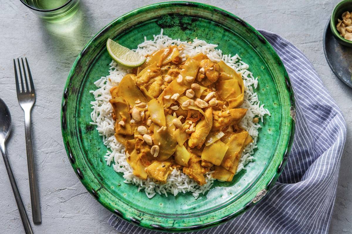 Indonesische zoete curry met kippendij en limoen
