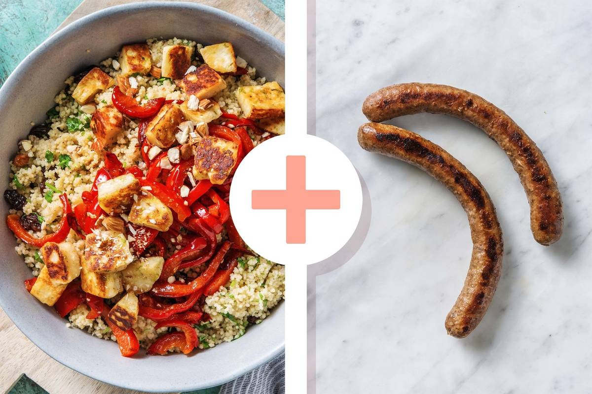 Veggie + protein - Kruidige couscous met halloumi