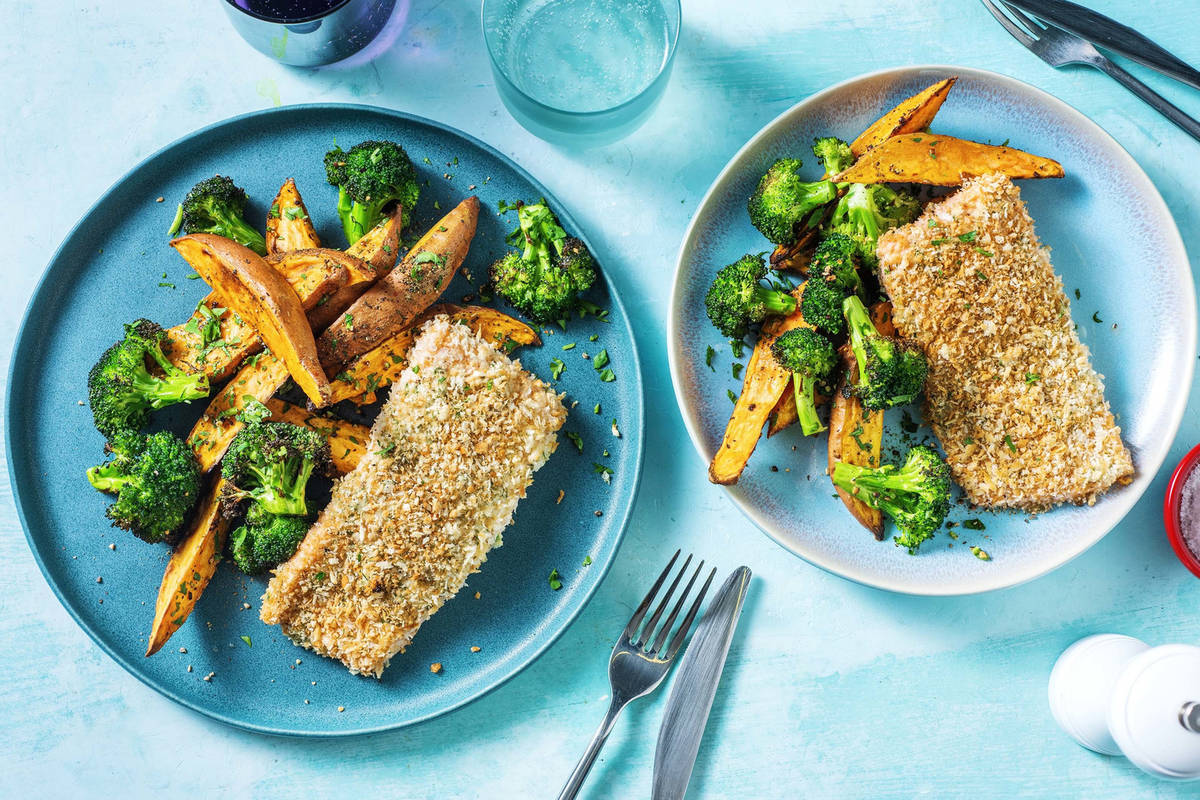 Baked Panko Crusted Salmon