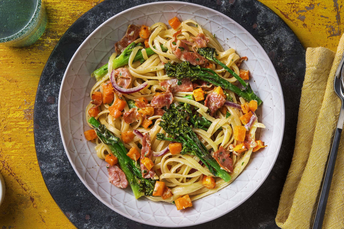 Double Serrano Ham and Butternut Squash Linguine