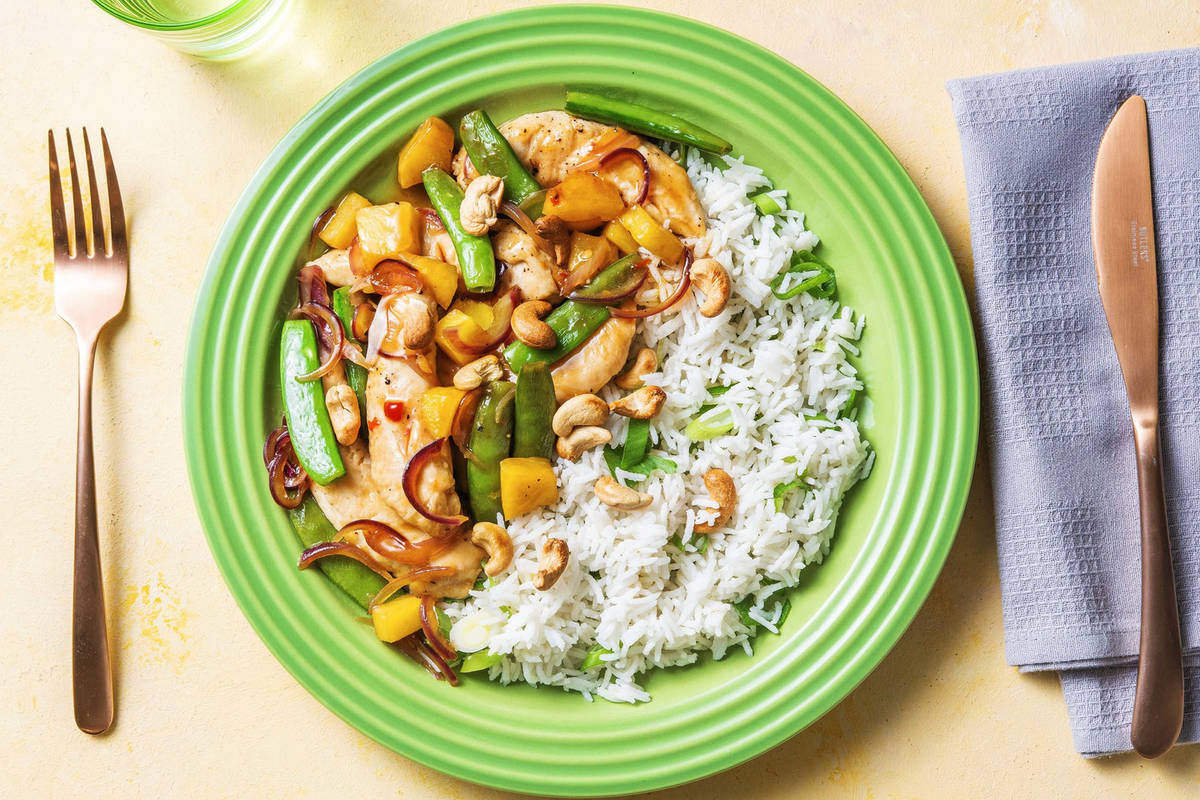 Chicken, Snap Pea and Pineapple Stir-fry