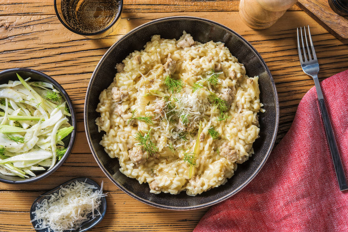 Risotto gourmand au fenouil & saucisse