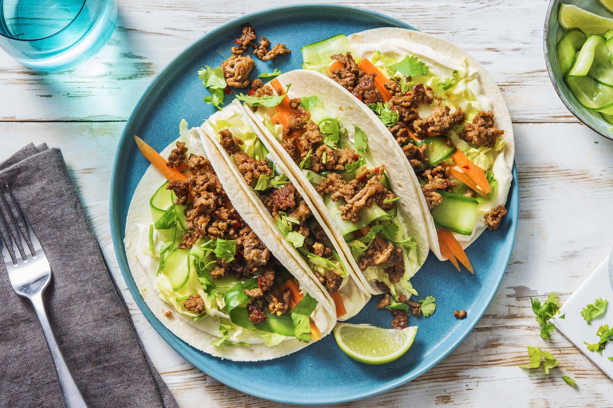 Koreanska nötfärstacos