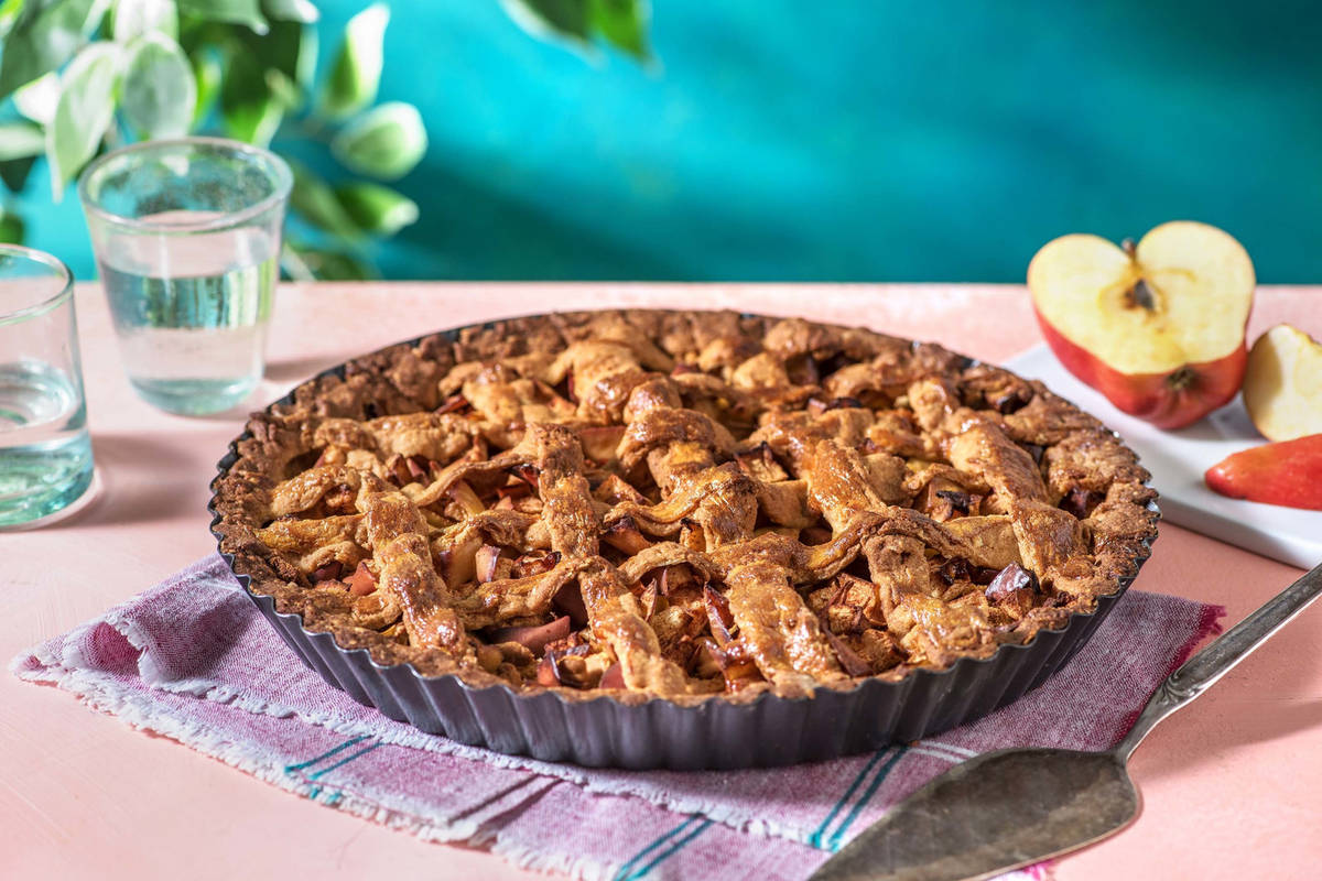 Appel-speculaastaart met speltbodem