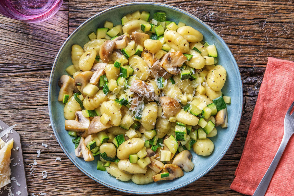Gnocchi & champignons au beurre de sauge