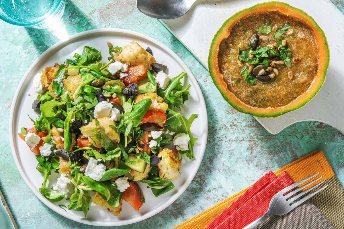 Gaspacho de melon et de concombre