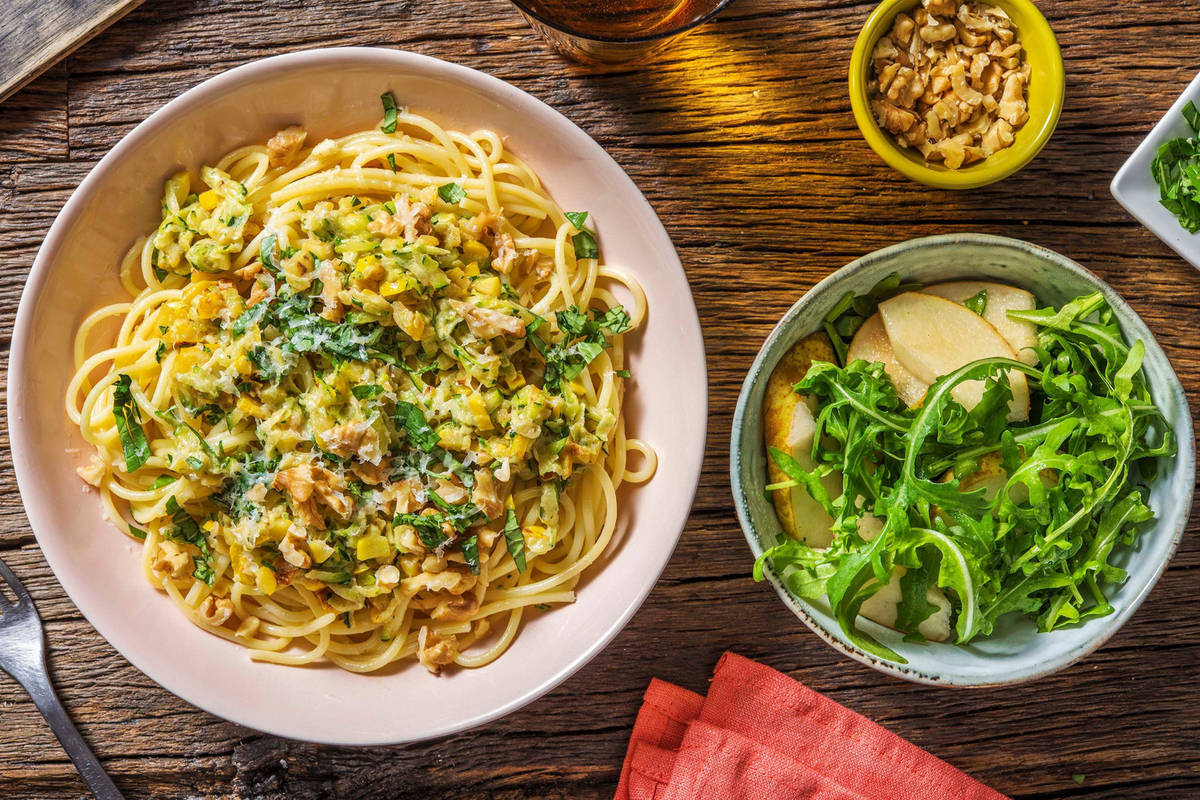 Krämig citronspaghetti