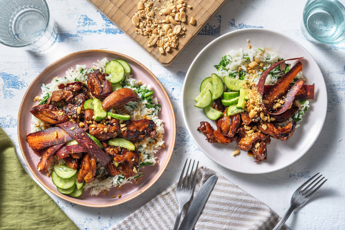 Honning- og sojamarineret kylling