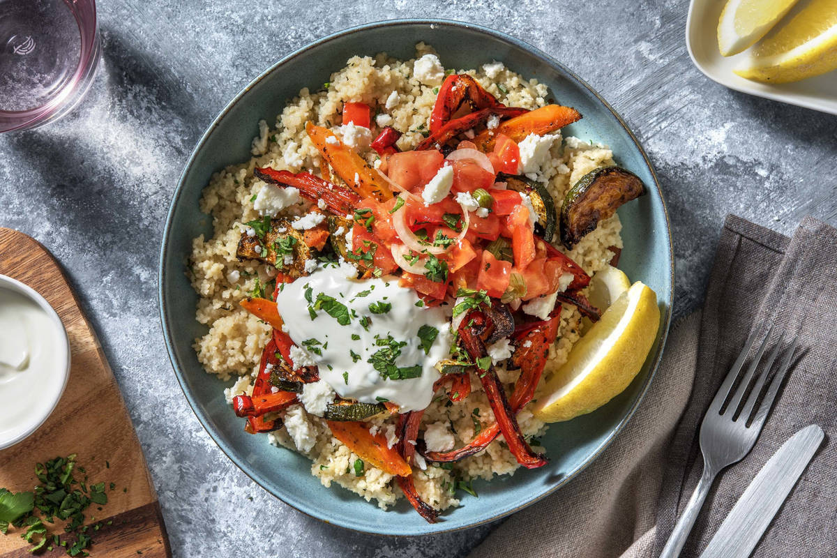 Couscous mit Baharat-Ofengemüse