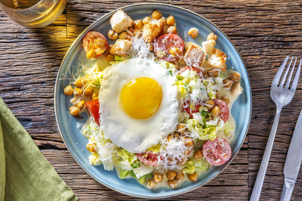 Kikärtssallad Caesar-Style