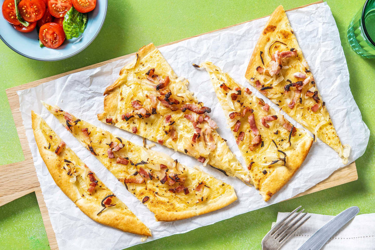 Flammekueche traditionnelle aux lardons