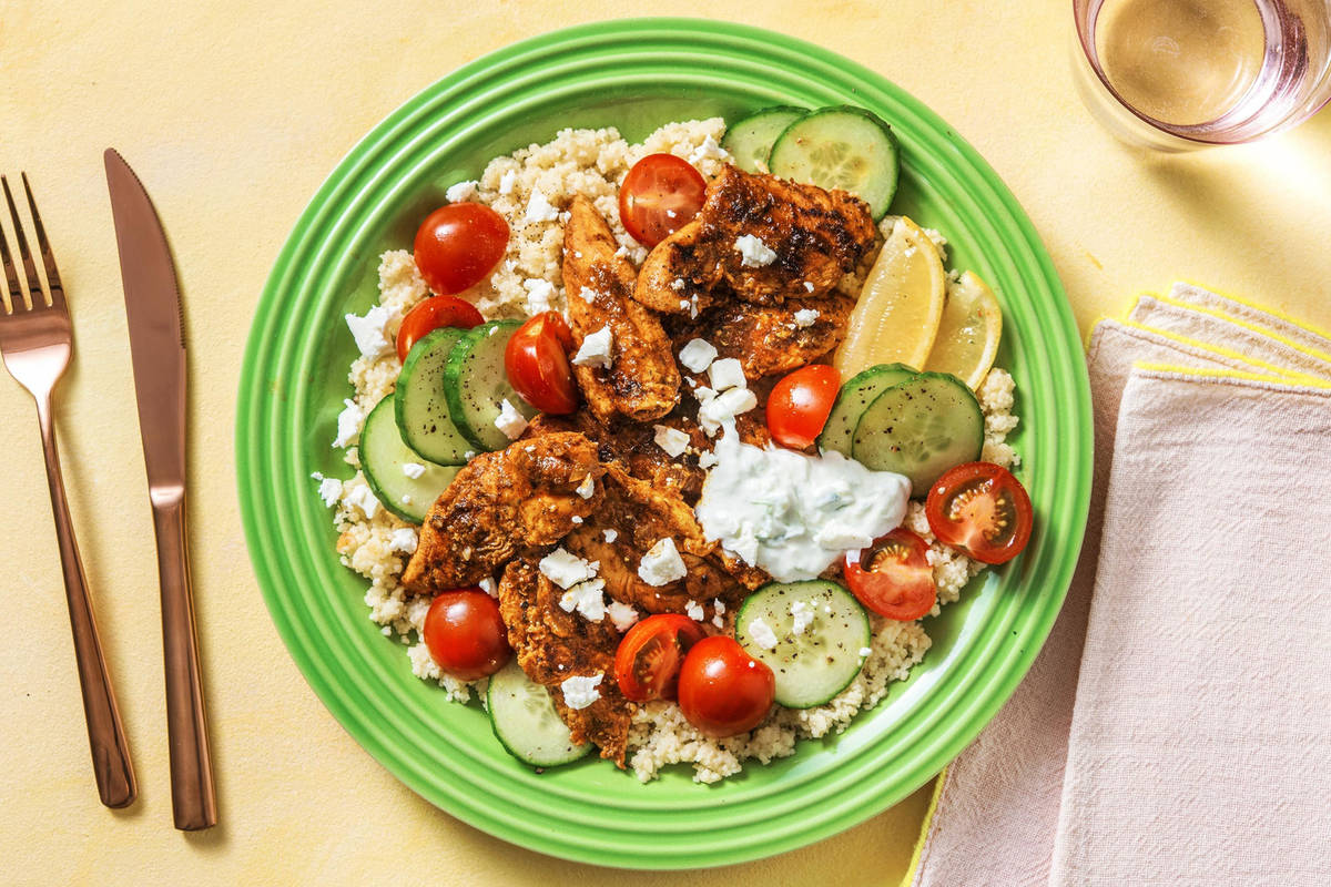 Filets de poulet épicés harissa-abricot