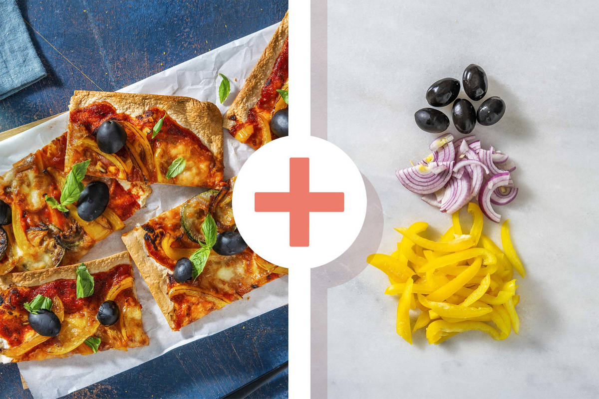 Double veggie - Flammkuchen met buffelmozzarella en courgette