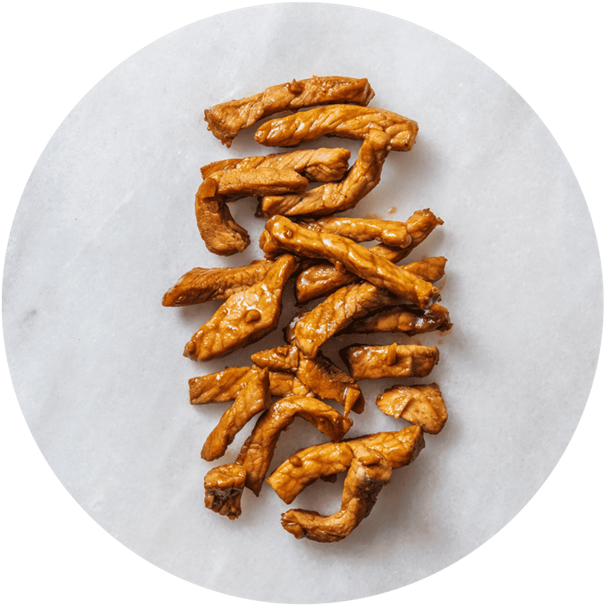 Varkenshaasreepjes als extra