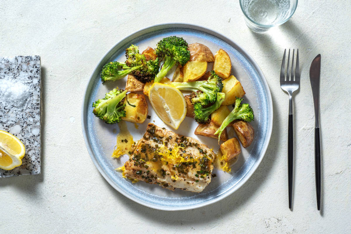 Hake in Garlic Chive Butter