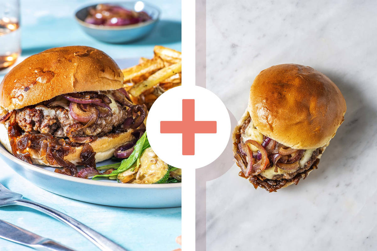 Double protein - Dubbele portie wildzwijnburger met uienchutney