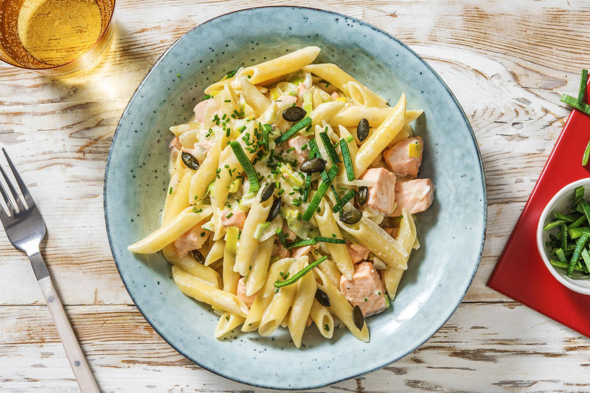 Penne au saumon & à la crème