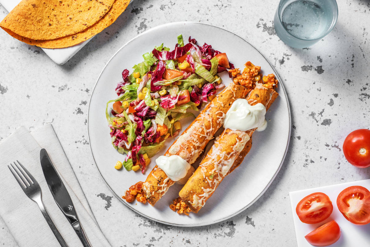 Enchiladas au poulet haché