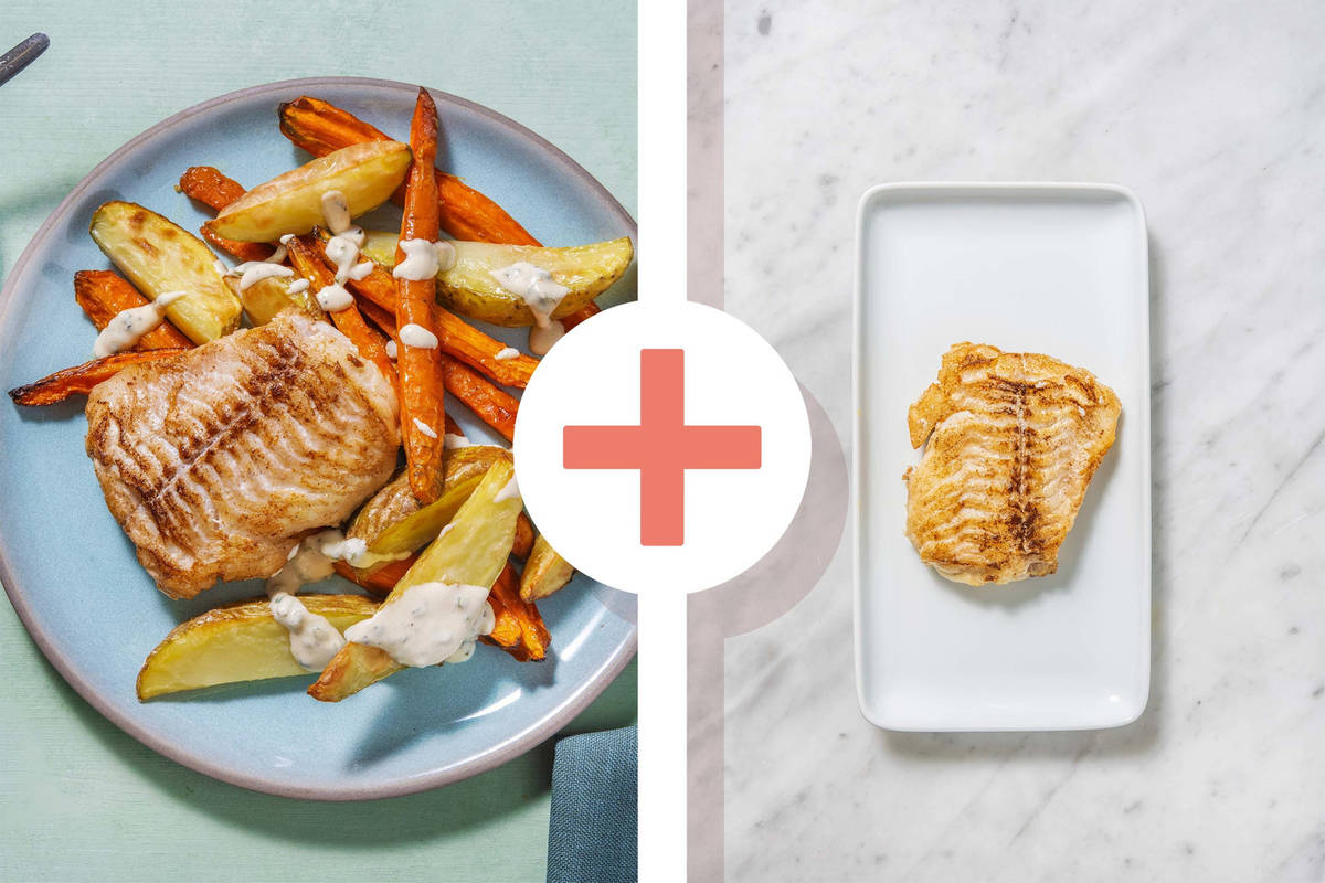 Double protein - Dubbele portie schelvisfilet met bieslooksaus