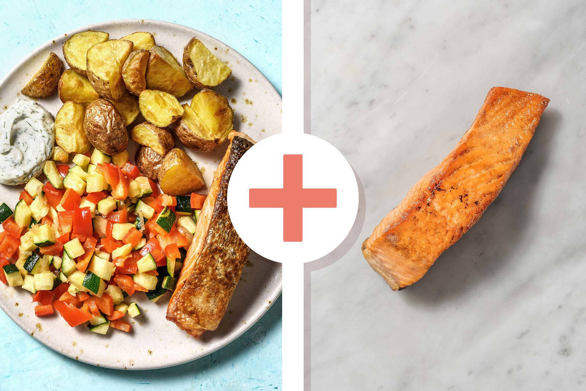 Double protein - Dubbele portie zalmfilet met dillemayonaise