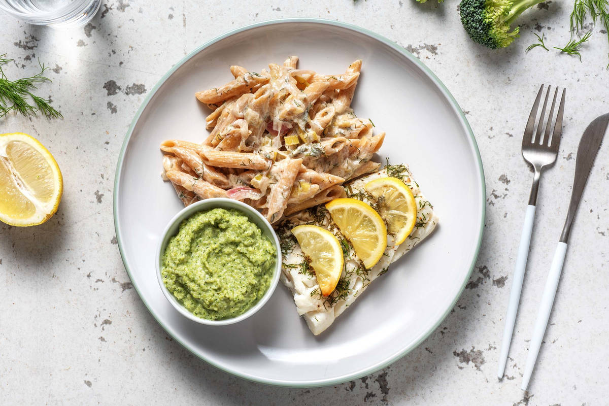 Cabillaud en papillote & brocoli au gomasio