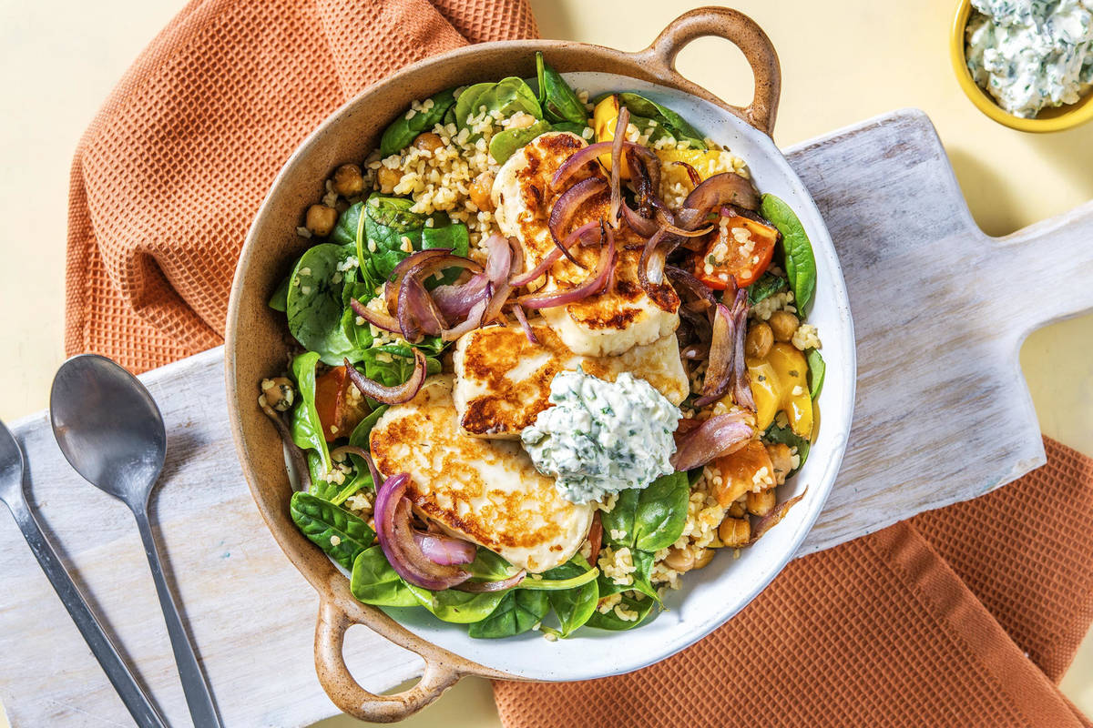 Varm kikertsalat