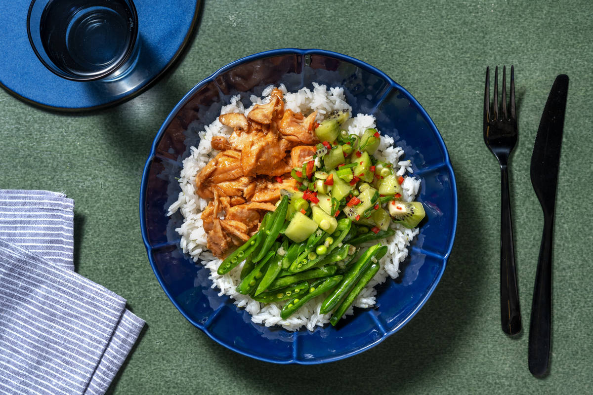 Teriyaki Salmon Poke Style Bowl