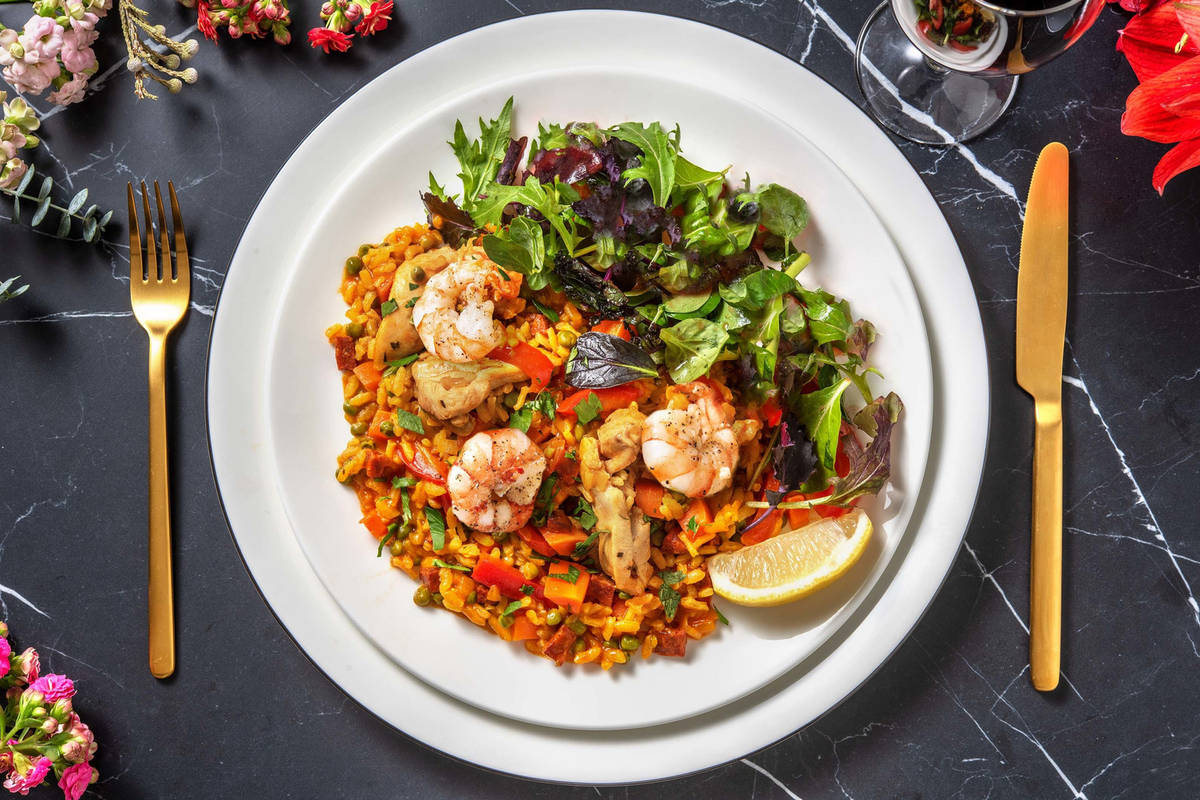 Paëlla au chorizo & crevettes